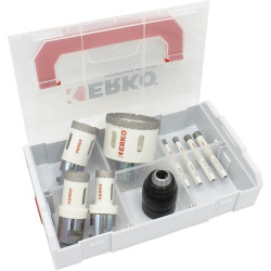 Otwornica Ø: 6 → 68mm Diament ERKO Zestaw otwornic gł. cięcia: 35mm