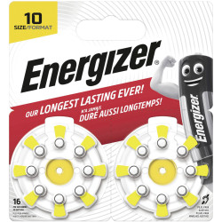 Energizer E303838500 Button Cell ZA 10 1.45V 16 pc Zinc Air EZ Turn &amp; Lock (10)