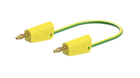 Przewód pomiarowy 64.1035-02520, 32A, 30 → 60V, kolor: Zielony/żółty, dł. 25cm, Staubli