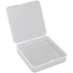 Quadrios 23SA081 Organiser Box 12.5x12.5x3.5cm Clear Secure Clip Lock