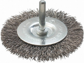 Szczotka druciana tarczowa z trzpieniem 75 mm, INOX