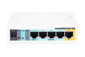 Router WiFi 2,4GHz, 5x RJ45 100Mb/s, 1x USB MikroTik RB951Ui-2HnD