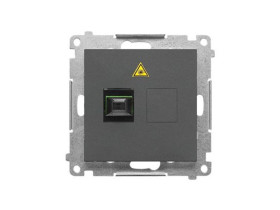 SIMON 55 Gniazdo światłowodowe / optyczne pojedyncze SC/APC grafitowy mat TGS1.01/116 KONTAKT SIMON