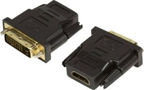 adapter HDMI, DVI LogiLink AH0001 LogiLink - Videoadapter - HDMI weiblich zu DVI-D, [1x złącze żeńskie HDMI - 1x złącze
