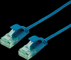 21453446 Patchkabel Cat.6a (Class EA) UTP, Slim, blau, 3 m
