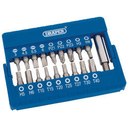 Draper 82393 Magnetic Bit Holder Set (19 Piece)