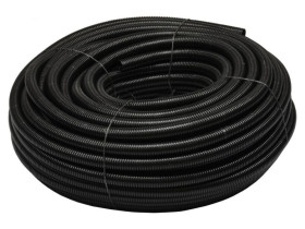 Rura karbowana motoryzacyjna cała RKLGF/PE 10/7mm giętka peszel samochodowy PE UV czarna 50m