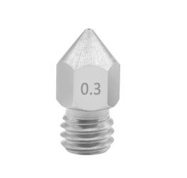 0.3mm M6 MK8 Stainless Steel Nozzle for 1.75mm Filament