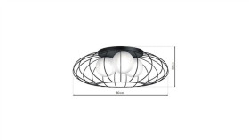 Lampa Sufitowa Kronos Black 3Xe14 Mlp4426 Milagro
