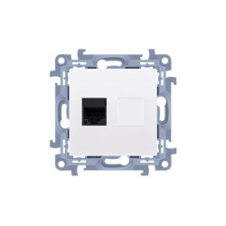 Gniazdo komputerowe RJ45 pojedyncze białe C61.01/11 Kontakt Simon10