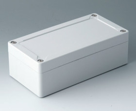 ABS enclosure, (L x W x H) 162 x 82 x 55 mm, light gray (RAL 7035), IK07, C7016011