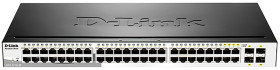 Nie Ethernet Switch 52-portowy , montaż: szafa RACK Gigabit 10/100/1000Mbit/s 52 4, D-Link Element inteligentny