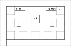 Passive Freq. Doubler Chip, 12 - 18 GHz Fin