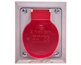 Gniazdo izolacyjne skośne p/t 16A 400V 4P IP44 2627-420