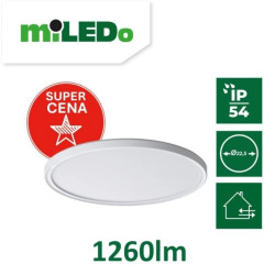 Plafoniera LED AZPO LED 11,8W-NW-O-W IP54 okrągła 1260lm 4000K barwa neutralna biały 31500