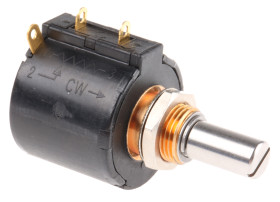 Potencjometr 10kΩ typ Obrotowy Bourns średnica wału 6,35 mm 2W długość wału 20.6mm średnica 22.48mm Montaż panelowy