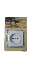 IMPRESJA Gniazdo pojedyncze b/u białe GP-1Y/m/00