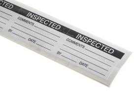 Etykieta samoprzylepna z nadrukiem tekst Inspected 30 szt. RS PRO Klej