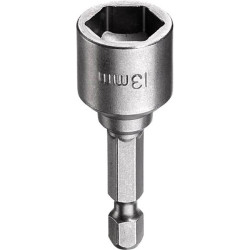 kwb 102713 Bit Hex socket Cr-V steel S2 13mm 50mm length magnetic