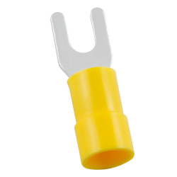 Konektor zaciskowy płaski Izolowane, 4.3mm, Żółty 10AWG 6mm² 12AWG 4mm² RS PRO