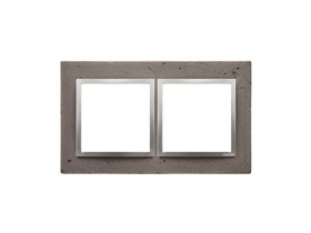 SIMON 54 Ramka 2 podwójna Nature-Beton MOKRA ROBOTA IP20/IP44* (*IP44-należy zastosować zestaw uszczelek DUN2) DRN2/96 KONTAKT S