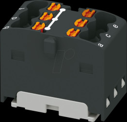 3002781 PTFIX distribution block, 6x1.5, black