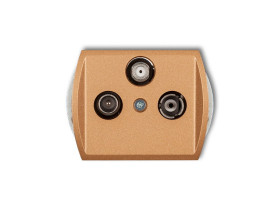 TREND Gniazdo antenowe RTV-SAT końcowe multimedialne (Internet) złoty metalik 8GM KARLIK