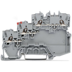 Kostka zaciskowa na szynie DIN WAGO poziomy: 3 24 → 16AWGWciskany zacisk Cage Clamp TOPJOB S