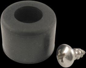 Enclosure feet, round, rubber, (H x Ø) 14 mm x 19 mm, black, for enclosure, 1421T7