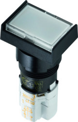 Pushbutton, 2 pole, transparent, illuminated , 4 A/230 V, mounting Ø 16.2 mm, IP40, 1.15.108.051/0000