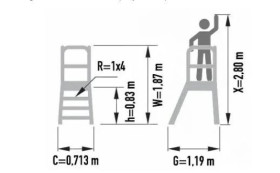 Pomost jezdny z jednostronnym wejściem profesjonalny Forte 9504