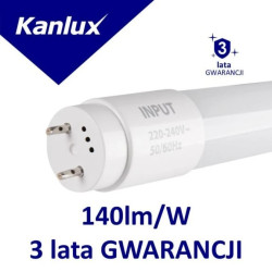 Świetlówka LED T8 G13 600mm GLASSv3 9W-CW 1260lm 6500K barwa zimna 3 lata Gwarancji 26063