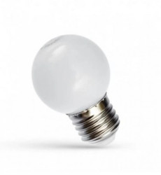 Żarówka LED E27 230V 1W kula biała PCV zimna