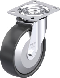 Blickle 435271 LE-PP 125R-FA Rolka obrotowa z blachy stalowej Średnica koła: 125 mm Maksymalne obciążenie: 150 kg 1 szt.