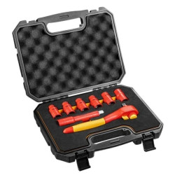 Klucze nasadowe 1/2 10-19mm 1000V, 8 szt. 01-307