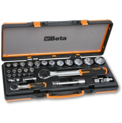 Zestaw nasadek rozmiar napędu 1/2, 1/4 elementy: 28 BETA
