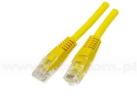 Patchcord UTP, kat6, 1,0m, żółty