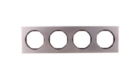 R.3 Ramka Poczwórna Stal Szlachetna/Czarny 10142204