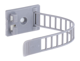 Spinka do kabli 22mm Samoprzylepny 30.5 x 21 x 90mm materiał: Nylon 66 Szary Regulowane elementy mocujące