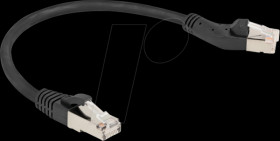 80582 RJ45 Network Cable Cat.6A S/FTP plug 45° left angled to plug str