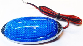 639LW-B kontrolka LED niebieska, owalna, zasilanie 12V