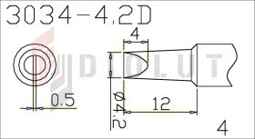 Grot Q305-4,2D dłuto 4,2mm z czujnikiem temperatury do QUICK303D