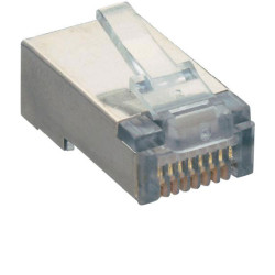 Lumberg P 129 S Modular Plug 8p8c RJ45 Plug Piercing Transparent with Shielding