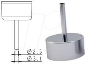 A-2131 Hot air nozzle, straight, Ø 3.1 mm for ST-8800/8802