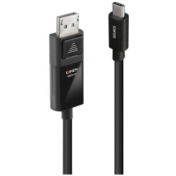 LINDY 43343 USB cable USB-C® plug, DisplayPort plug 3.00 m Black