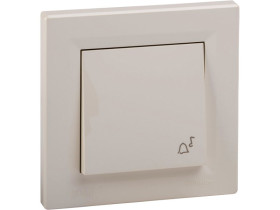 ASFORA Wyłącznik zwierny przycisk "dzwonek" IP44 kremowy z ramką EPH0800223 SCHNEIDER ELECTRIC