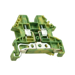 Złączka na szynę DIN DK2.5N-PE uziemiająca, Dinkle, zielono-żółta