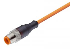 RST 5-56/5 M og, PVC 5x0,34mm2, pomarańczowy, z wtykiem (złączem męskim) M12x1 prostym, LUMBERG 12017, zamiennik do ELST-KV 5512