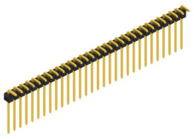 Pin header, 30 pole, pitch 2.54 mm, angled, black, SL1813230G