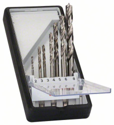 Zestaw wierteł Bosch Wiertło kręte do drewna Stal szybkotnąca 7 szt. Zestaw wierteł Jobber
